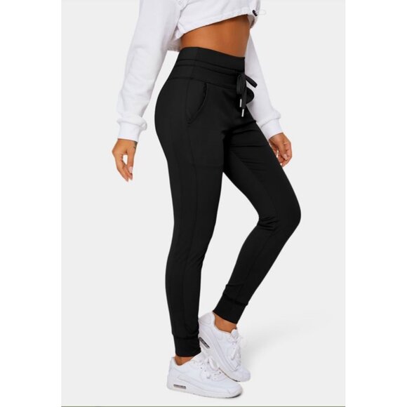 Halara Cloudful Air Full Length Joggers Sz Small Petite Black High Waisted Draws - Picture 1 of 6